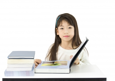 Young girl reading