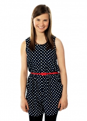 teen girl, polka dot